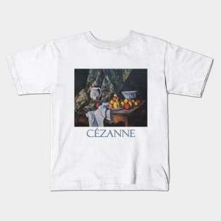 Peaches and Pitcher by Paul Cezanne Kids T-Shirt